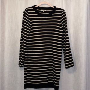 Madewell Black&White Striped Dress